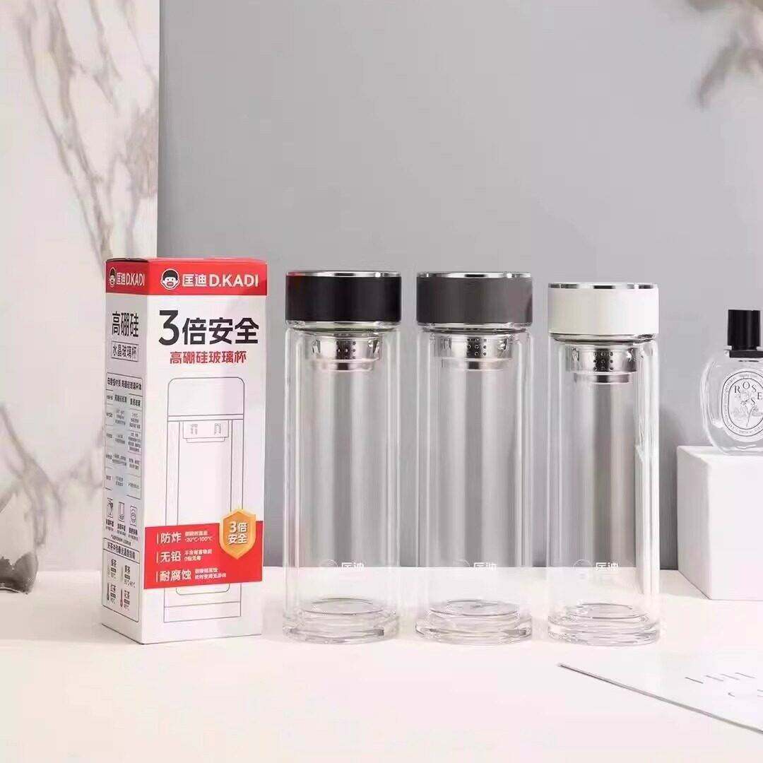 【官方旗舰店】正品保温杯男女款匡迪双层玻璃车载喝水茶茶水分离图片