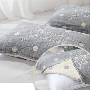 一对轻奢风夏天夏季全棉家用棉纱布ins风枕巾男生男士防头油盖巾