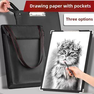 8K速写板画板儿童户外写生画夹美术生专用便捷式8开素写美术画素描家用画画背包收纳袋带画板单肩学生旅行