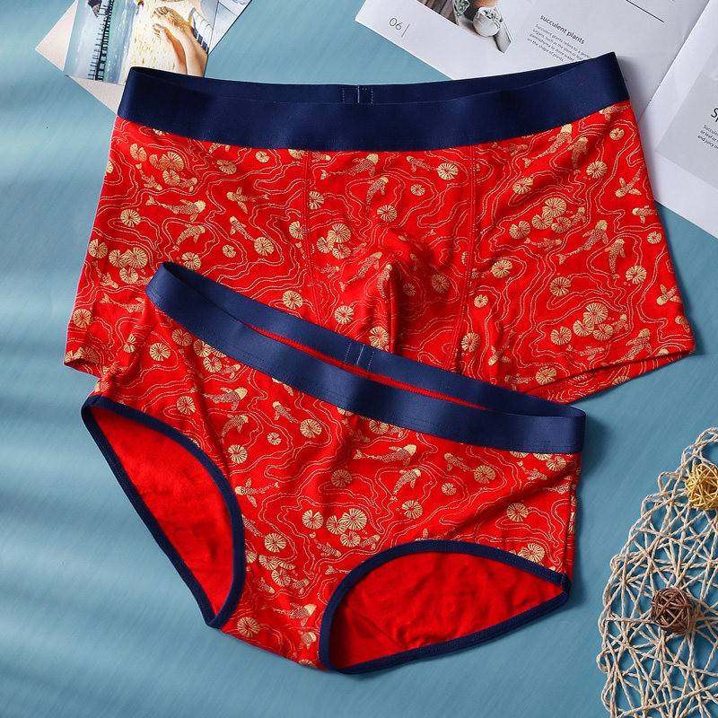 2026新款马年本命年红内裤男结婚内衣情侣女大色莫代尔棉锦鲤短裤,女士内衣/男士内衣/家居服,男平角内裤,淘宝优惠券,粉丝福利购,淘宝优惠卷