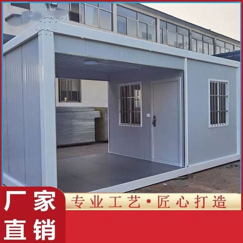 棚房车间彩钢板房门卫装修库房推拉铁皮简易型移动房大门房门