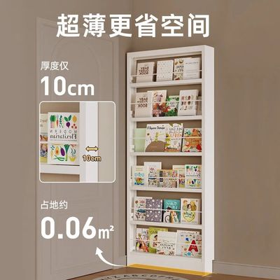 超薄钢制门后置物架收纳落地洞洞板书架客厅卧室储物架靠墙壁挂