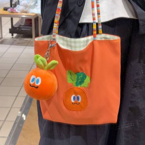 五月天演唱会周边胡萝卜帆布包刺绣手提包手提便当外出手提袋拎包