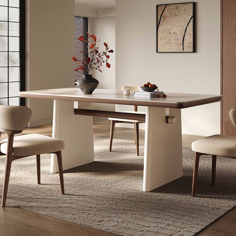 法式奶油风餐桌家用风洞石高级小户型餐桌椅实木长方形组合饭桌子,住宅家具,板木餐桌,淘宝优惠券,粉丝福利购,淘宝优惠卷