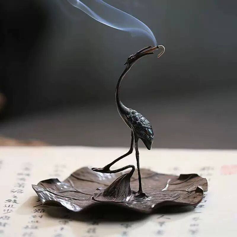 仿古仙鹤香插 沉香檀香炉家用室内盘香线香创意摆件禅香炉立香座,家居饰品,香托/香盘/香座/香插,淘宝优惠券,粉丝福利购,淘宝优惠卷