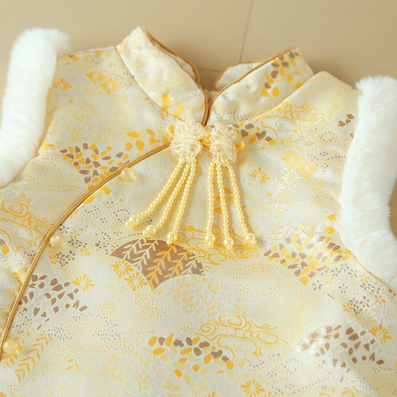 女童旗袍裙加厚秋冬新款儿童拜年服宝宝唐装连衣裙新年中式背心裙,童装/婴儿装/亲子装,旗袍,淘宝优惠券,粉丝福利购,淘宝优惠卷