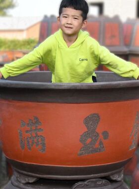 紫砂大花盆特大号超大庭院大缸家用陶瓷花盆大号厂家直销清仓