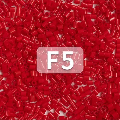 F5红色小珠子创意手工拼豆DIY益智玩具补充材料罐装多种颜色耐用