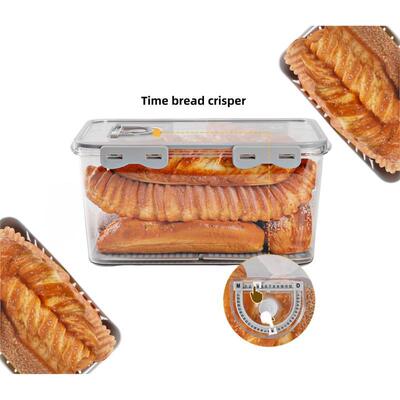 Airtight Bread Box with Time Recording Dial