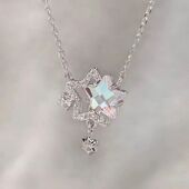 「闪耀双子星」幻彩星星项链2023新款 轻奢小众高级感锁骨链夏天女