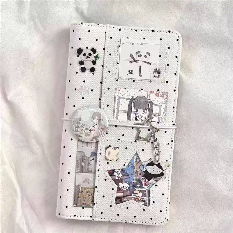 韩系ins波点牛仔A6活页手账本笔记本高颜值随身diy记事日记本子,模玩/动漫/周边/娃圈三坑/桌游,动漫徽章/立牌,淘宝优惠券,粉丝福利购,淘宝优惠卷