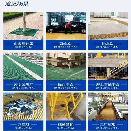 定制玻璃钢格栅盖板排水沟洗车房操作平台养殖树篦子光伏通道优质