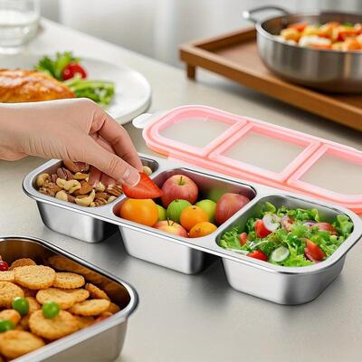 Stainless Steel Snack Container Set Leakproof Food Storage