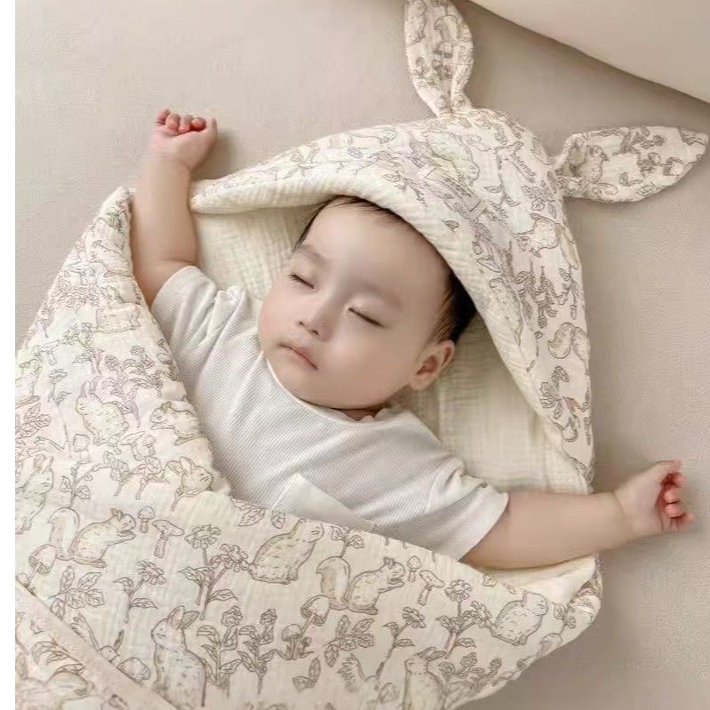 新品纯棉{绉绉纱长耳朵}抱被,婴童用品,睡袋/防踢被,淘宝优惠券,粉丝福利购,淘宝优惠卷