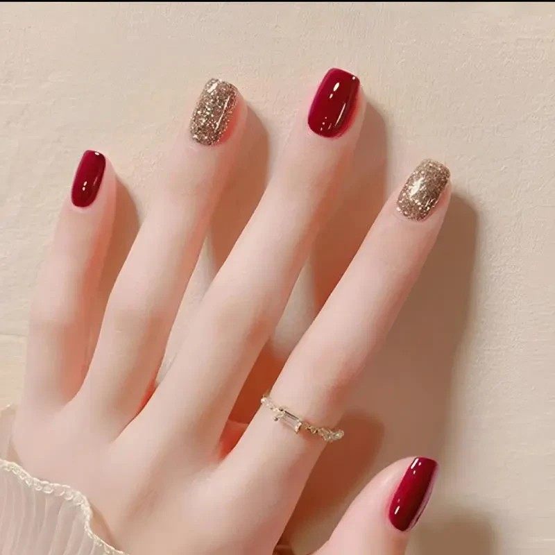 抢！【拍一发二】车厘子油免烤显白爆闪美甲持久不可撕拉指甲油