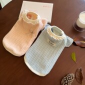 宠物秋冬加绒粉蓝色毛衣保暖打底衣猫咪狗狗小型犬通 双色飞袖