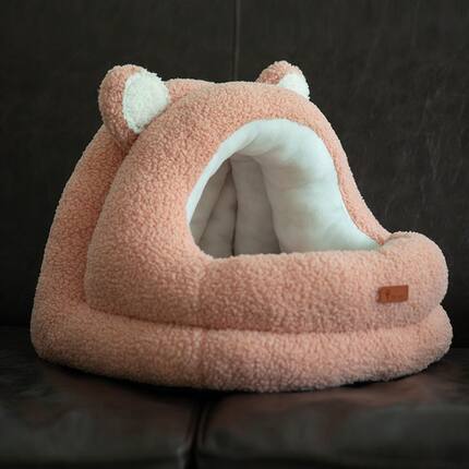 狗窝2025新款冬小型犬猫窝冬季保暖网红猫床半封闭猫屋冬天幼猫四