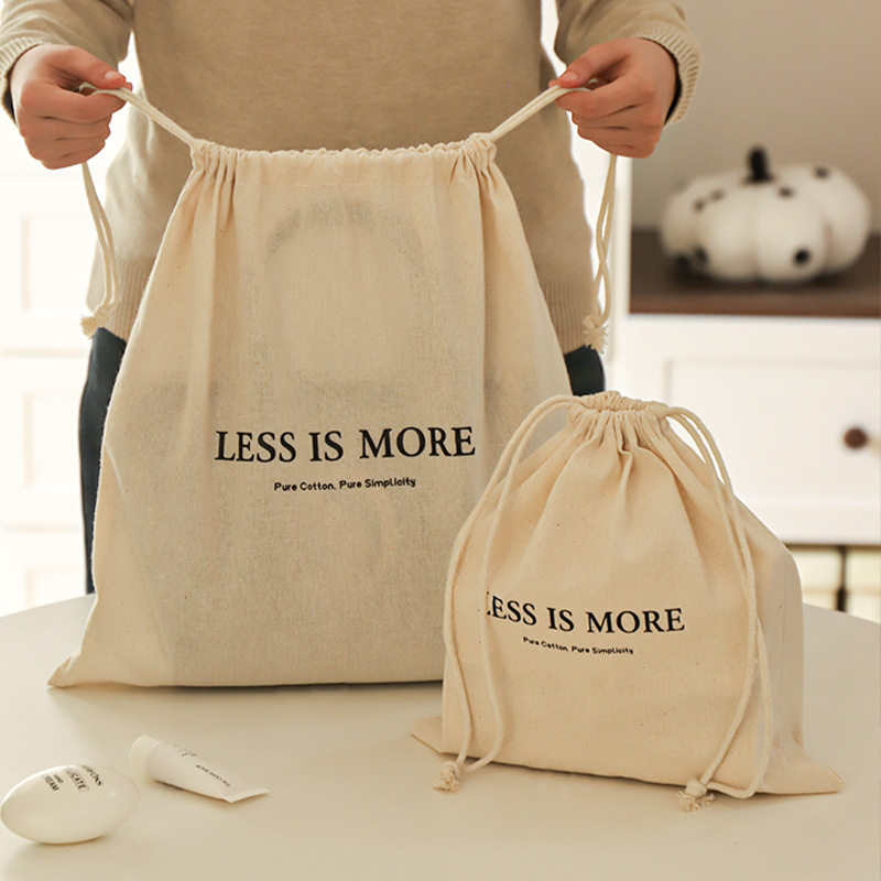 纯棉束口抽绳旅行袋行李箱多功能分装袋家用包包防尘袋杂物收纳袋,收纳整理,衣物收纳袋,淘宝优惠券,粉丝福利购,淘宝优惠卷