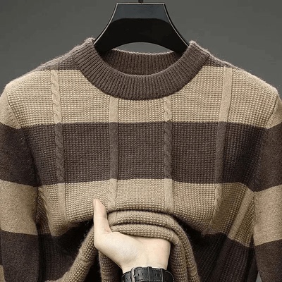 一维服装店男士卫衣秋冬新款高档圆领打底针织衫毛衣时尚百搭男装