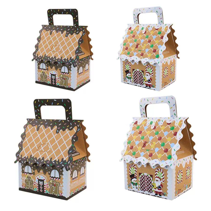 24PCS Christmas Treat BoxesCandy Gingerbread House Mini Chri