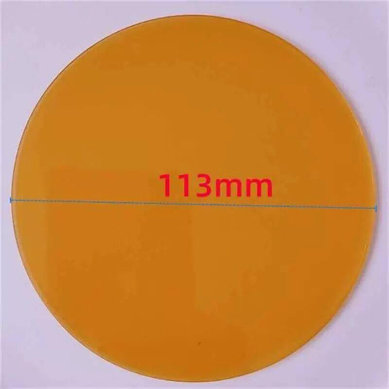 LED手电筒头灯变色滤镜白光变蓝光黄光大光斑亚克力有机玻璃镜片