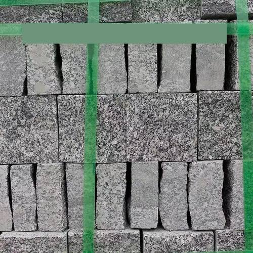 天然自然面马蹄石芝麻黑灰小方块小料石花岗岩小弹石大理石地砖