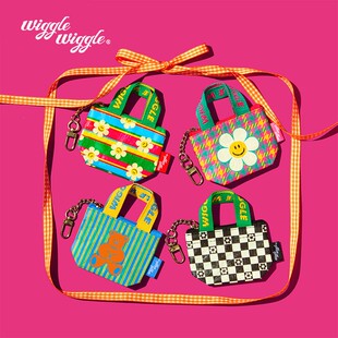 wigglewiggle迷你购物袋钥匙扣挂件可爱卡通精致多巴胺新款多功能