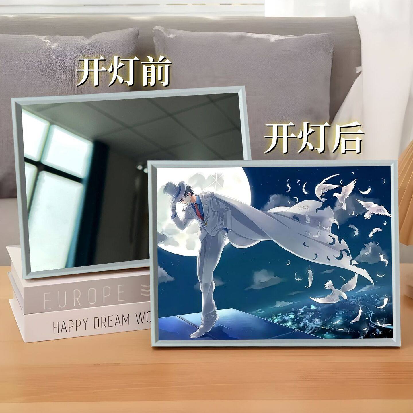 怪盗基德周边名侦探柯南灯光画工藤新一可充电动漫氛围灯生日礼物,家居饰品,氛围画/灯画,淘宝优惠券,粉丝福利购,淘宝优惠卷