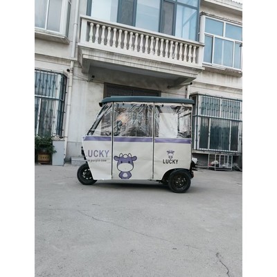 Uv打印刀刮布三轮车车棚雨帘防雨防风防晒四季纱网款三轮车雨棚