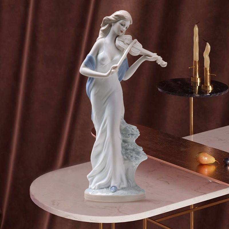 欧式酒柜电视柜装饰品工艺品家居饰品客厅陶瓷雕塑摆件美女艺术品