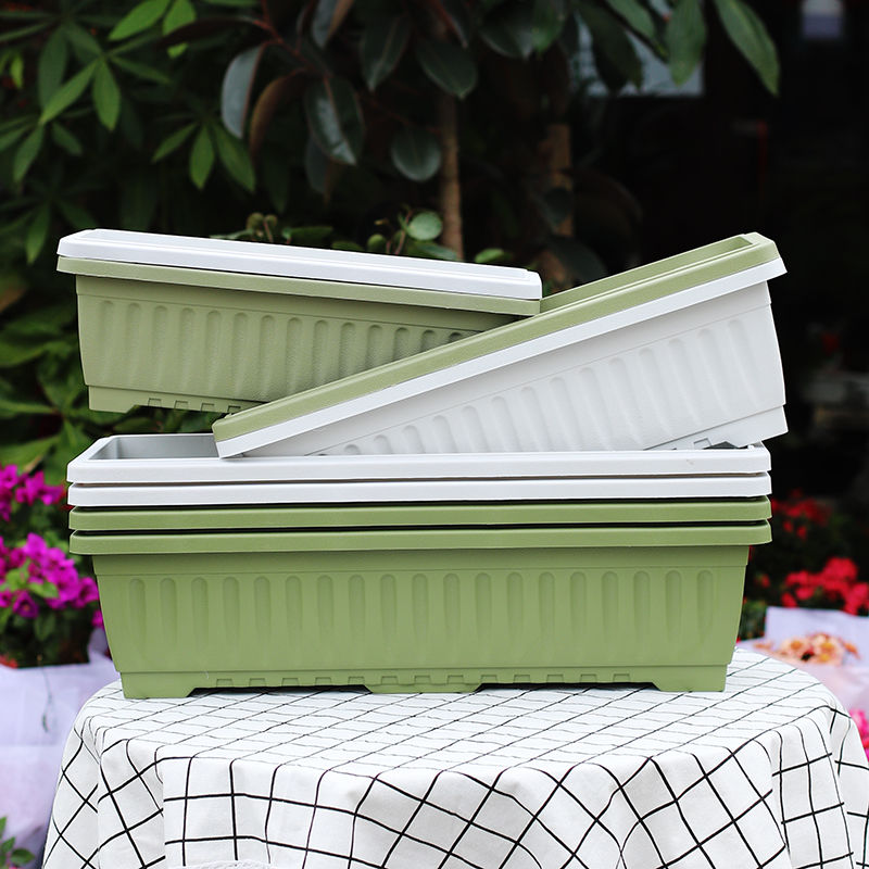 阳台种菜盆专用箱长方形蔬菜种植盆户外自吸水草莓盆栽塑料花盆大