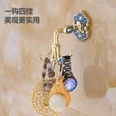 旋转挂衣钩衣柜衣帽钩墙壁浴室衣服挂钩壁挂单个顶吊装 单钩免打孔