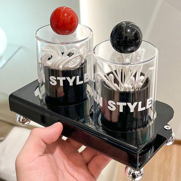 牙签牙线盒棉签筒家用高级感亚克力牙签收纳盒餐厅饭店商用组合装,餐饮具,牙签筒,淘宝优惠券,粉丝福利购,淘宝优惠卷