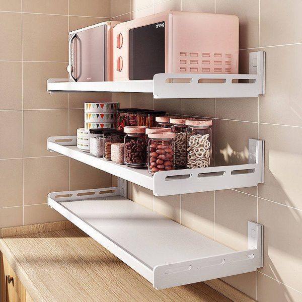 免打孔厨房微波炉置物架壁挂式家用放烤箱锅架挂墙上支架子收纳架,厨房/烹饪用具,微波炉置物架,淘宝优惠券,粉丝福利购,淘宝优惠卷