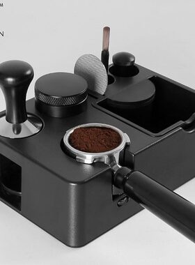 多功能压粉底座压粉锤布粉器收纳手柄支架敲渣盒三件套51/53/58mm