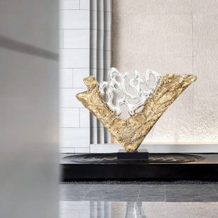 仿古油抽象雕塑玄关装 酒店大堂摆设 饰品客厅落地摆件样板间软装