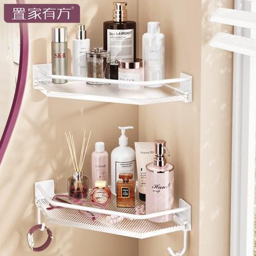 亚克力卫生间置物架浴室免打孔三角收纳架厕所洗漱台转角洗手间