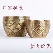 批量销售 大小铜缸 五谷丰登 做旧仿古 金属铜制金属工艺品摆件