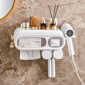 牙刷架浴室免打孔漱口杯牙刷置物架洗漱台壁挂式 多功能收纳置物架