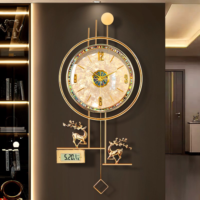 高端挂钟a客厅2025新款轻奢高级感挂表现代简约大气创意时钟表挂