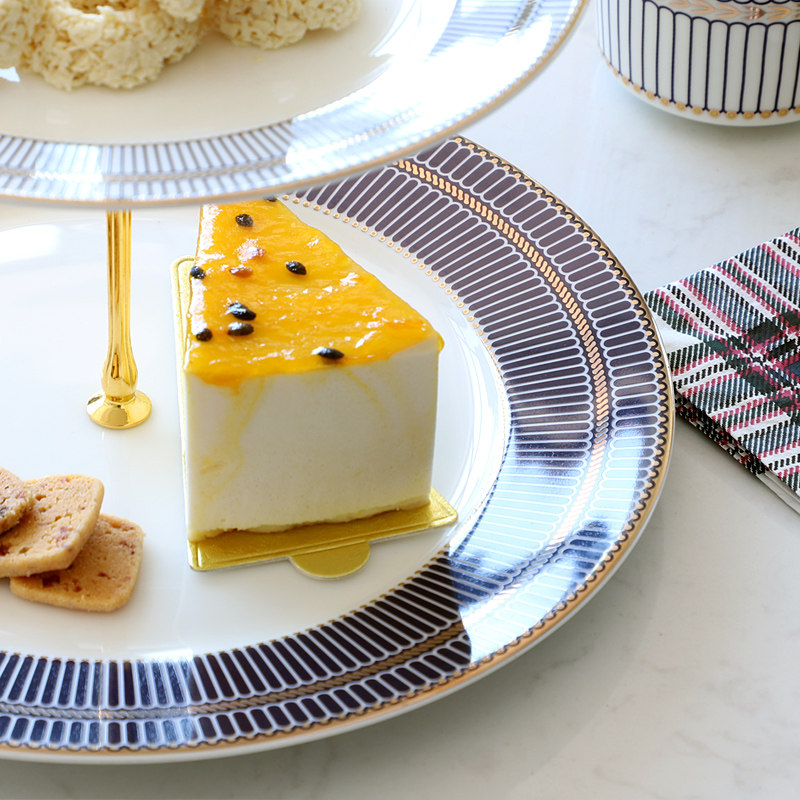 欧式三层点心盘骨瓷水果盘蛋糕盘多层糕点盘客厅创意糖果托盘架子