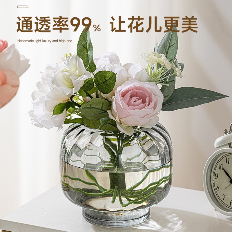 水培花瓶玻璃瓶红掌吊兰绿萝一帆风顺创意水养绿植插花大号花瓶子