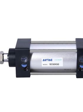 原装亚德客标准气缸SC50X25*50X75X100X125X150/200X250X300S