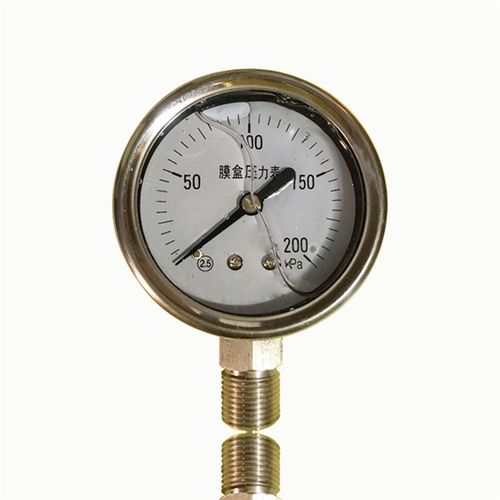 供应全钢耐震膜盒压力表充油加液微压力表不锈钢压力表Y60 200KPA