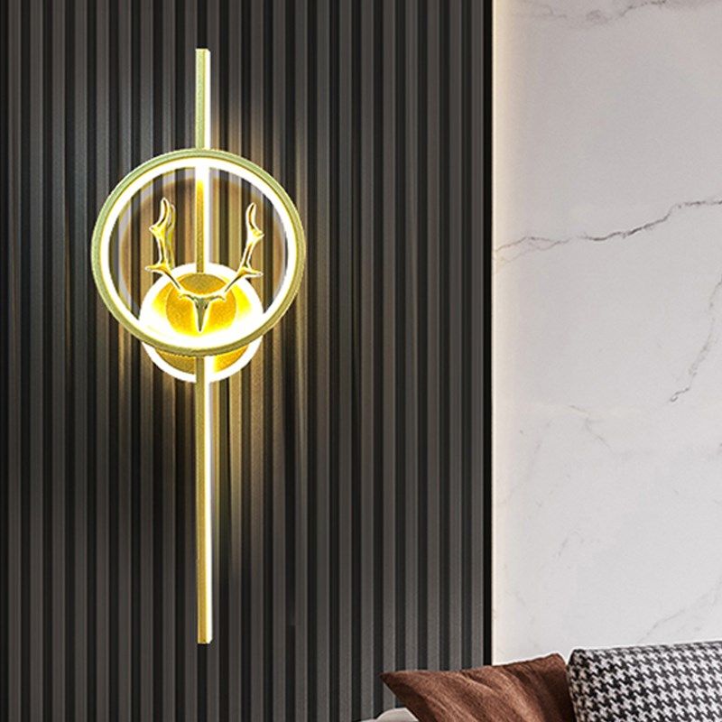 格栅壁灯客厅电视背景墙卧室床头装饰极简轻奢长条灯广东中山灯具