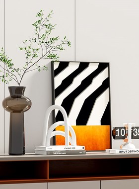 轻奢高档玄关入户摆件高级感客厅鞋柜隔断屏风柜小众艺术软装饰品