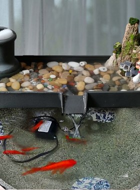 鱼缸流水器循环养鱼水系统流水板假山庭院造景水缸小摆件喷泉配件