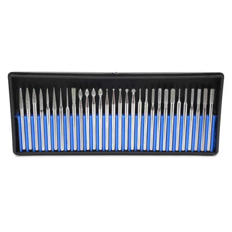 金刚石配件打磨头棘轮打磨头抛光磨针雕H刻头金刚石磨棒M套装30支