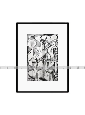 空合 现代简约抽象画摄影主题摆件 样板间酒店餐厅客厅卧室装饰品