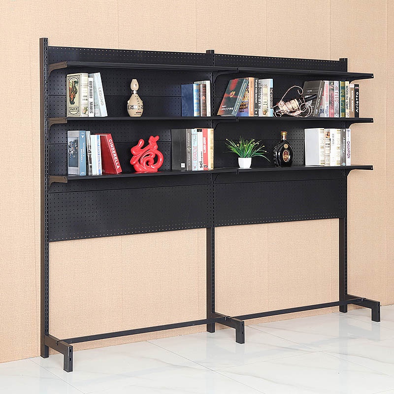 五金洞洞板书架少女桌上书柜立式落地展示收纳一体学生书桌置物架